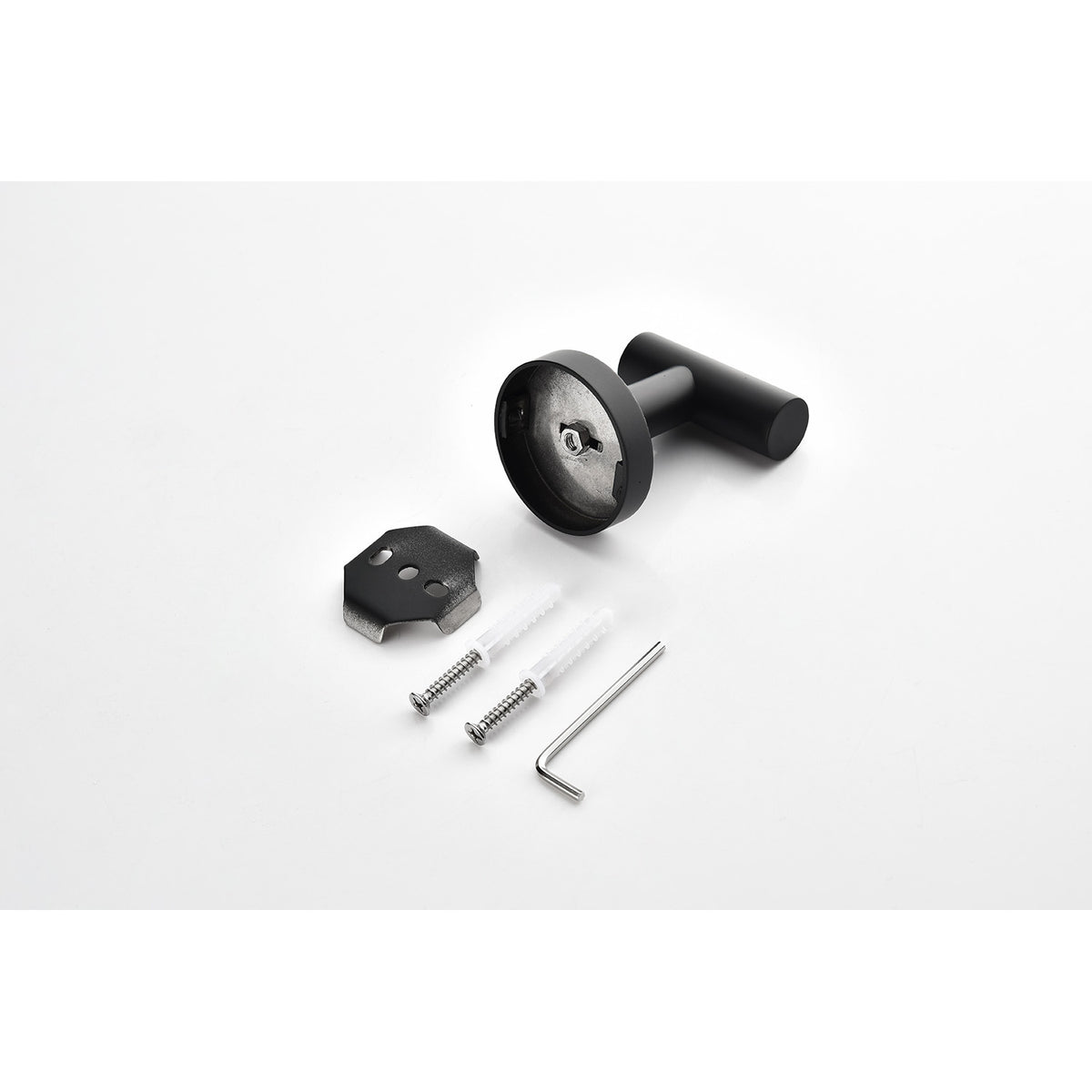 Bathroom Hardware Set 3-Piece Matte Black Towel Bar & Paper Holder – image 3