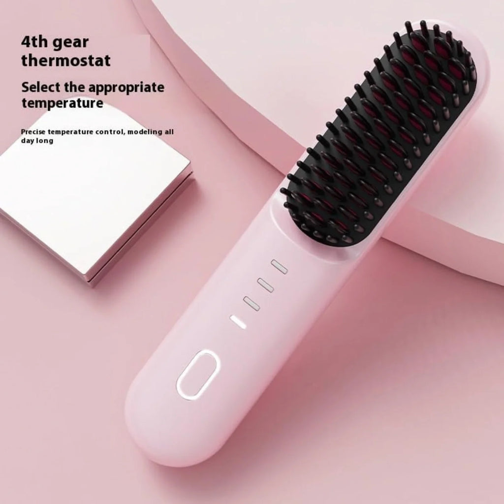 Cordless Hair Straightener Brush, 2-in-1 Curl and Straighten – image 3