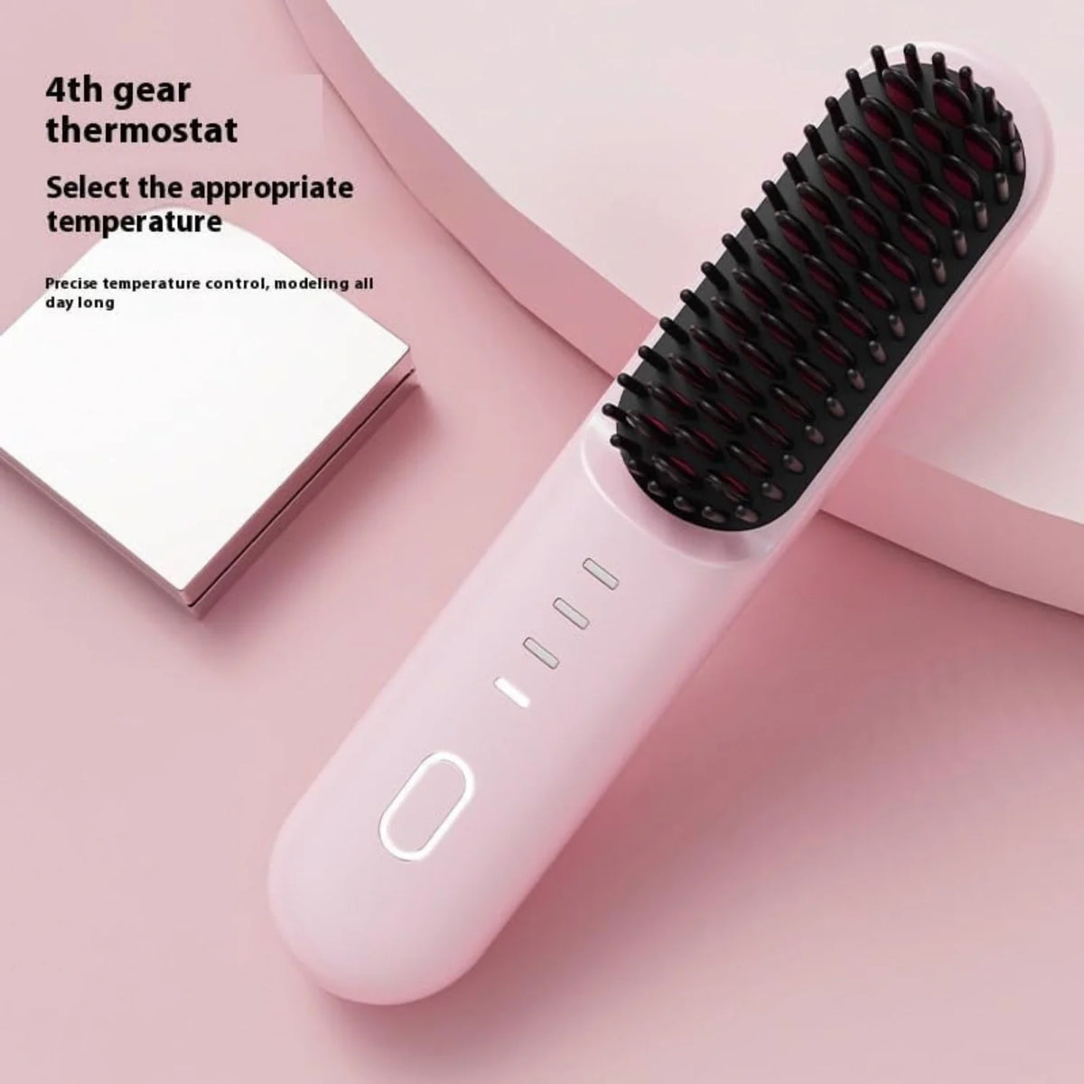 Cordless Hair Straightener Brush, 2-in-1 Curl and Straighten – image 3