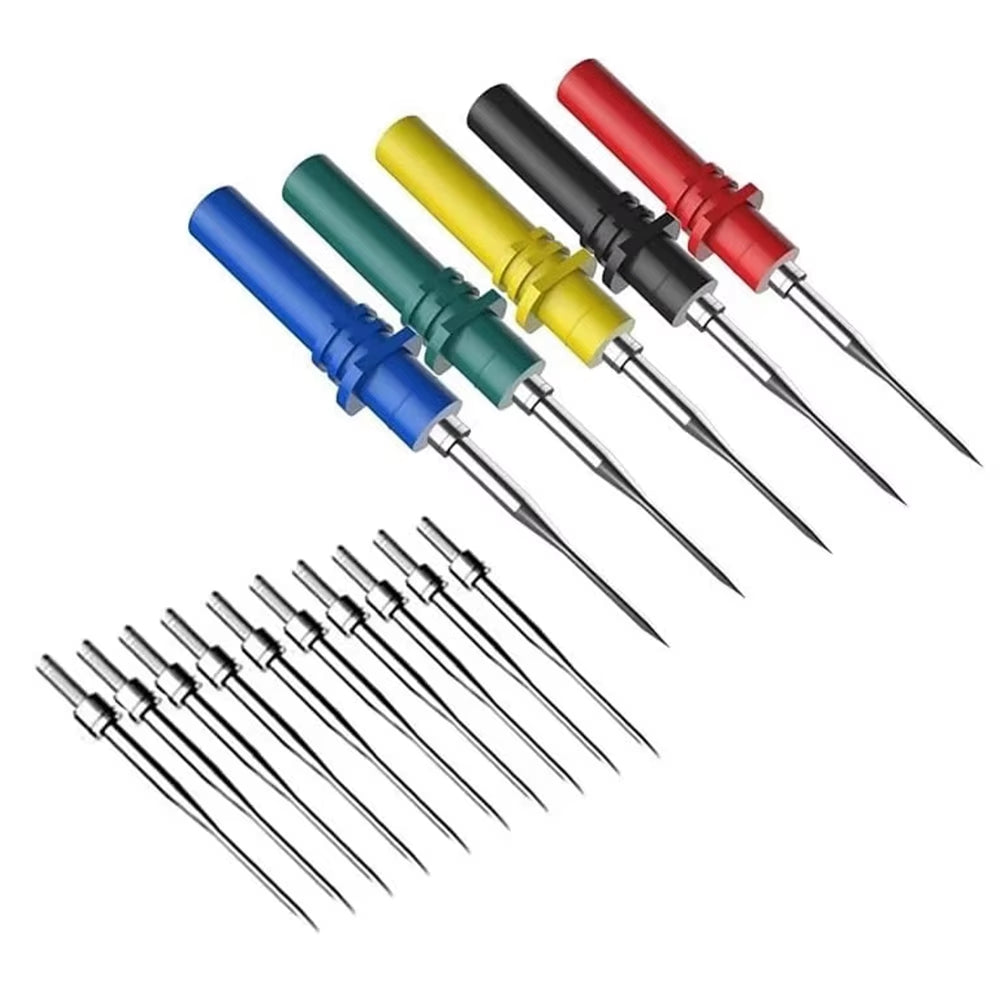 Mechanic Back Probe Pin Kit 15 Pc - Automotive Diagnostic Test Probes & Spare Pins