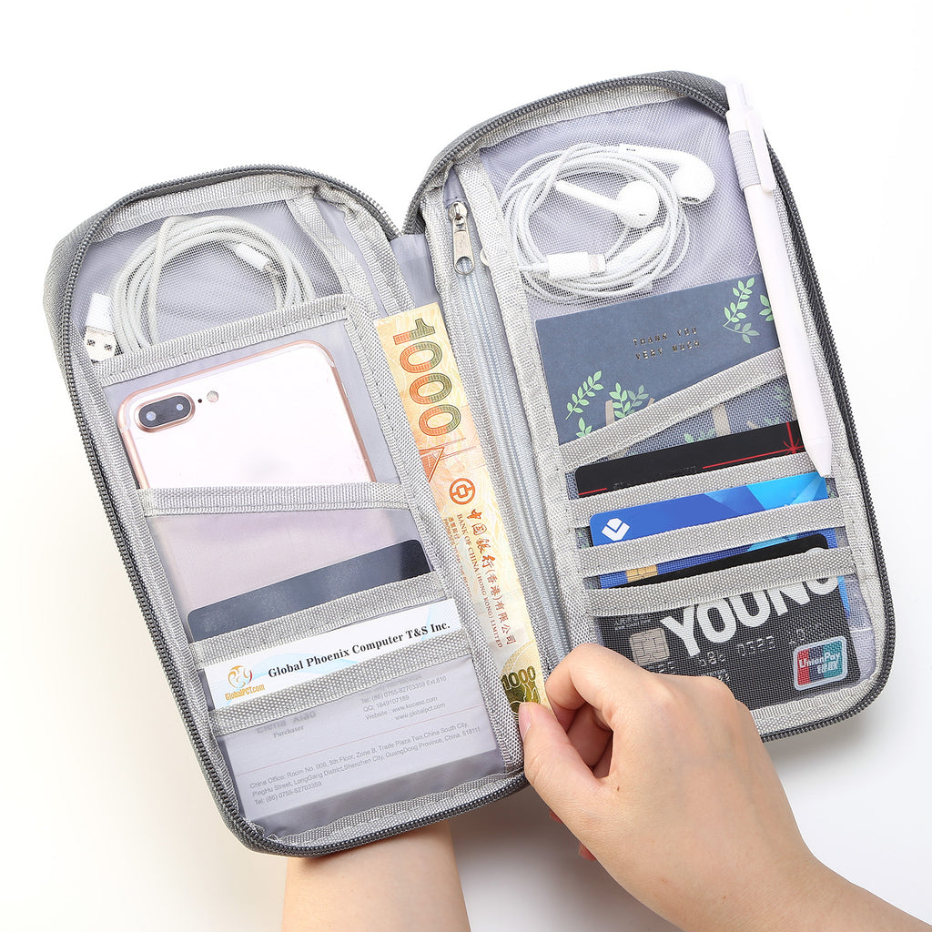 Passport Wallet – Travel Document Organizer with Zipper – image 6