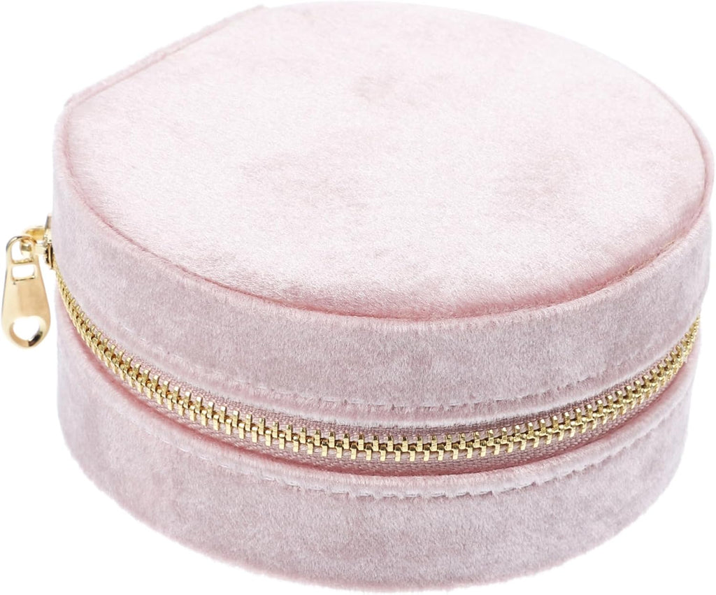 Travel Jewelry Box – Pink Portable Case for Rings & Earrings