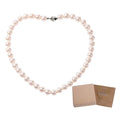 Shell Pearl Necklaces 3 Pack - 10 mm White Beaded, Gift Box