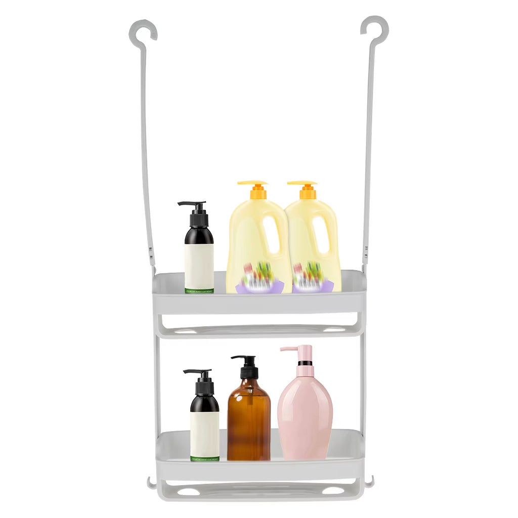 Hanging Shower Shelf – Double-Tier No-Drill Bath Caddy