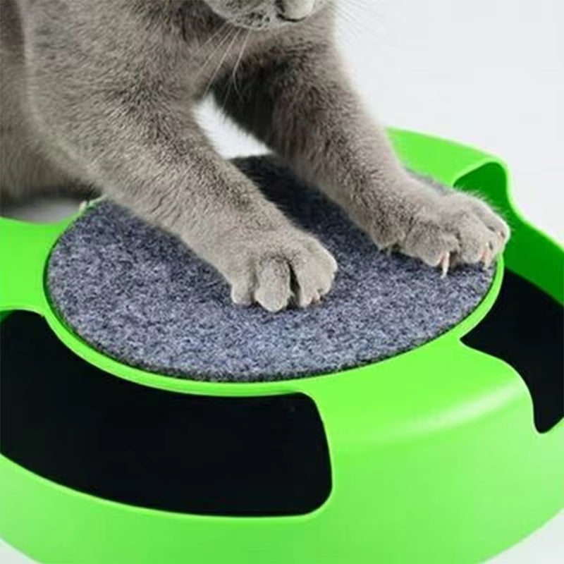 Cat Turntable Track Toy - Interactive Roller Ball Game