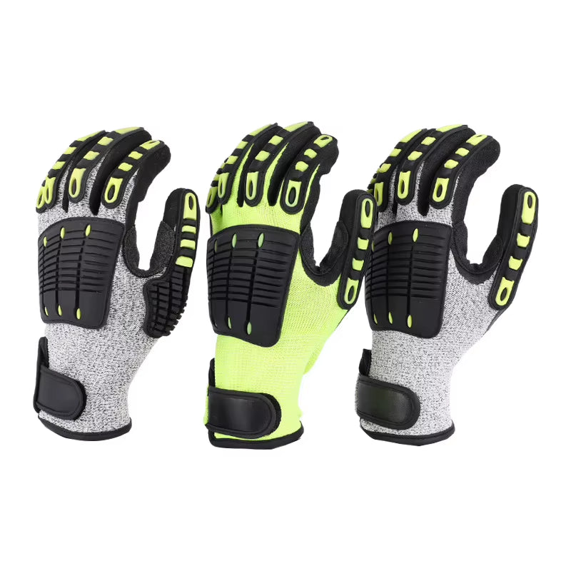 Oilfield Impact Gloves with TPR Knuckle Guards, Anti-Vibration Grip – image 6