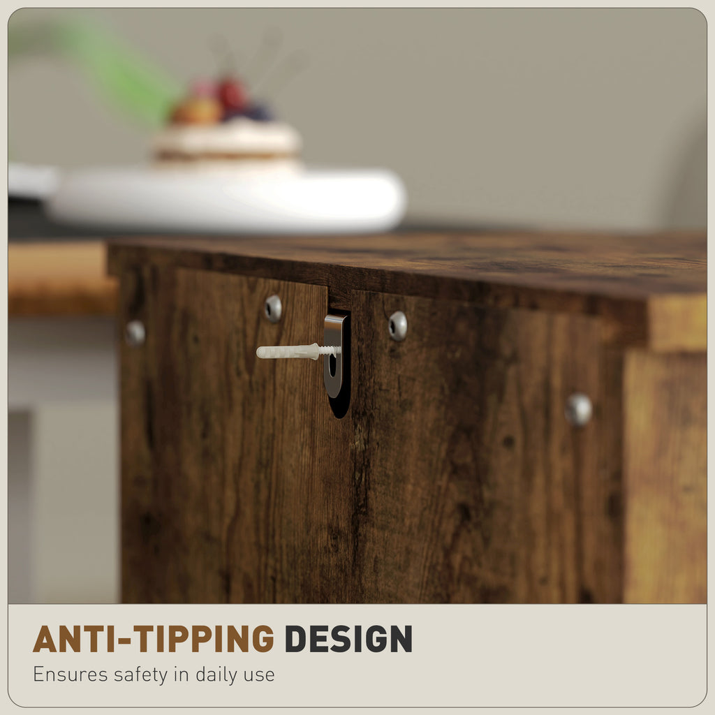 Rustic Farmhouse 3-Drawer Vertical File Cabinet, Barn Door Style – image 8