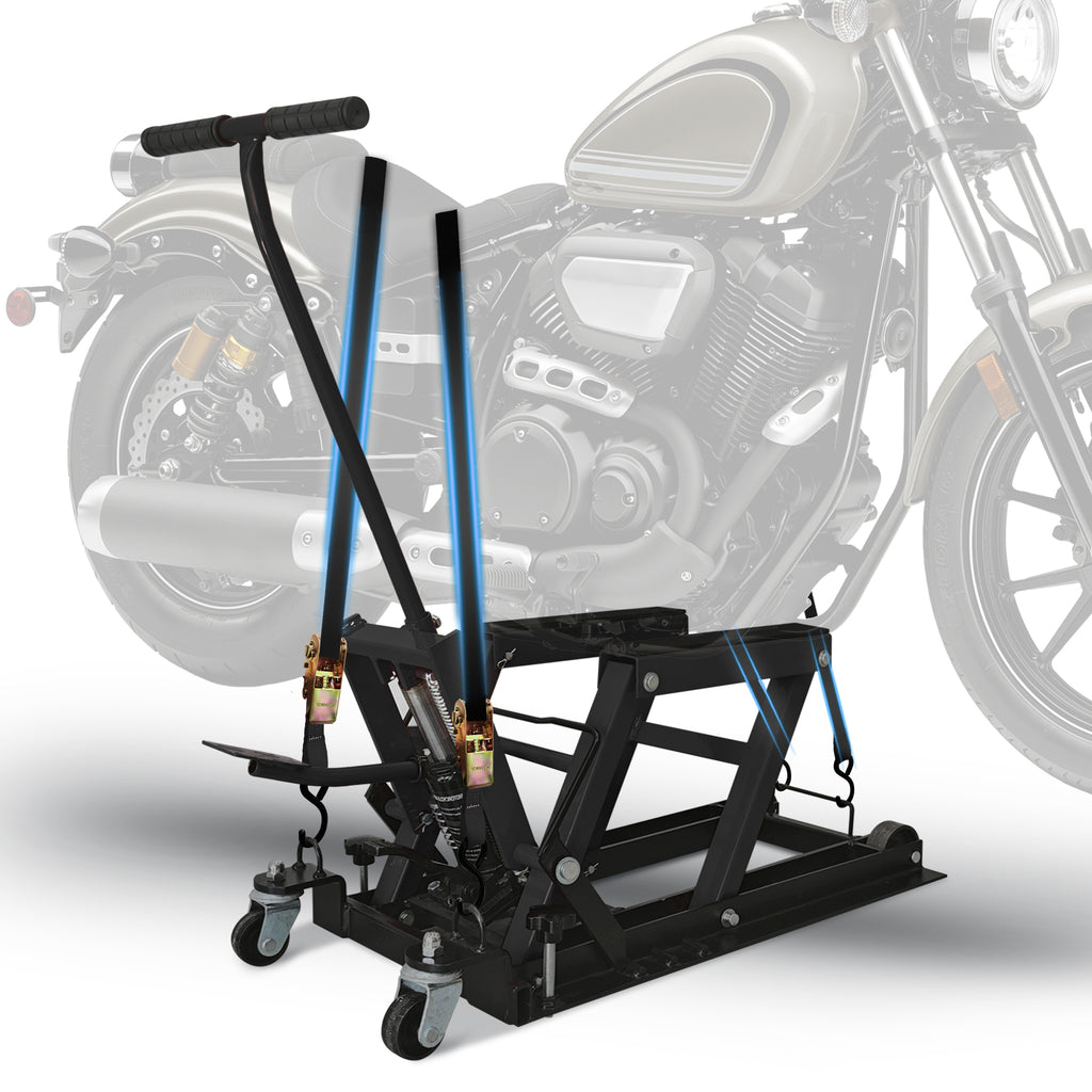 Hydraulic Motorcycle Lift Table 1500 lb with Casters, ATV Scissor Jack – image 4