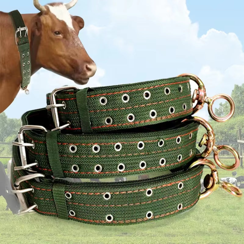 Livestock Cattle Collar, Heavy Canvas Cow Neck Strap with Buckle – image 5