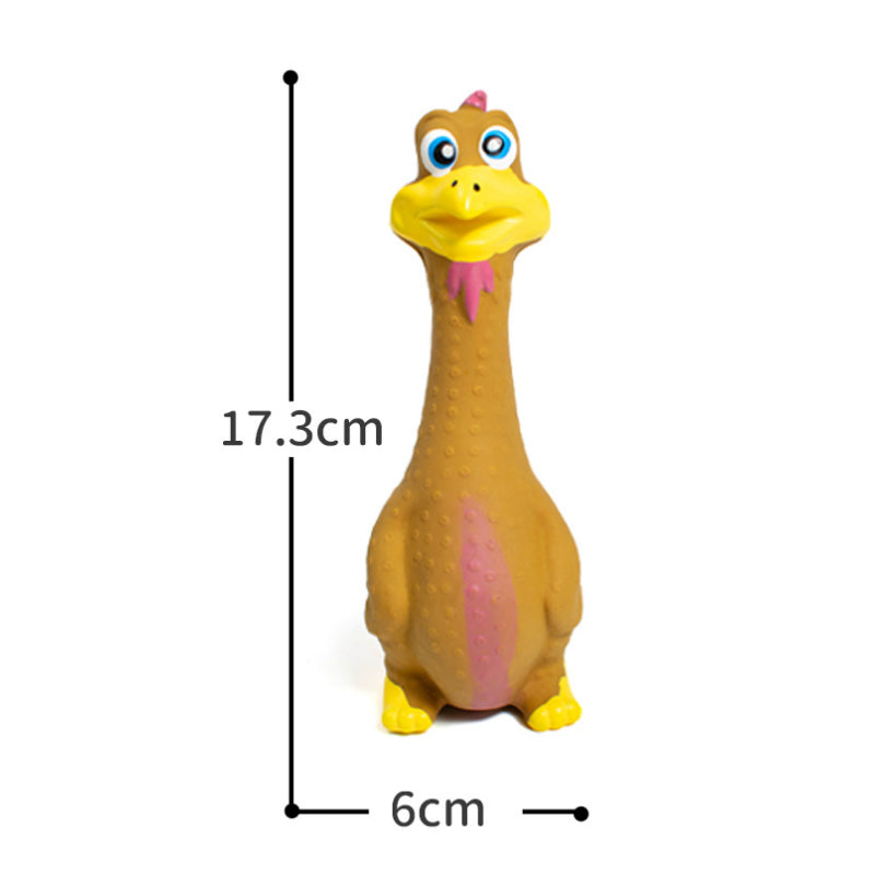 Screaming Chicken Dog Toy 3 Pack Squeaky Rubber Chew Toys – image 5