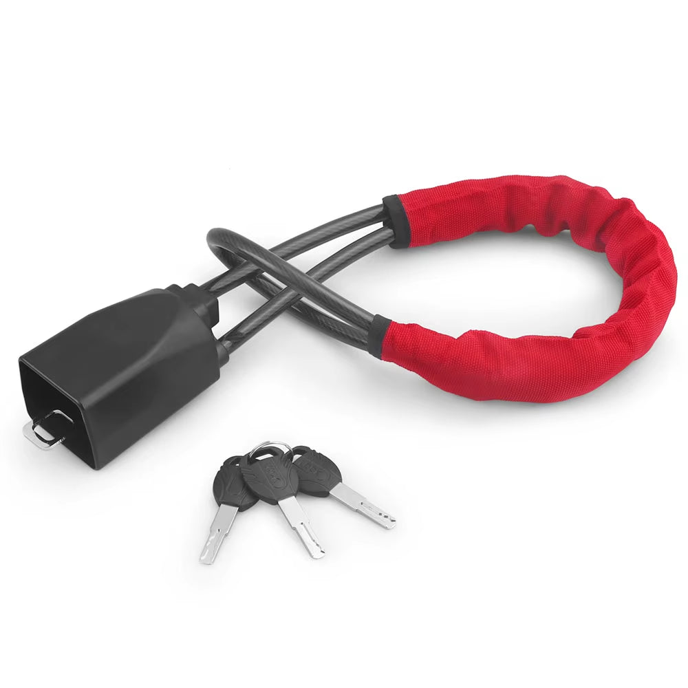 Steering Wheel Lock – Seat Belt Anchor Anti-Theft Cable Lock