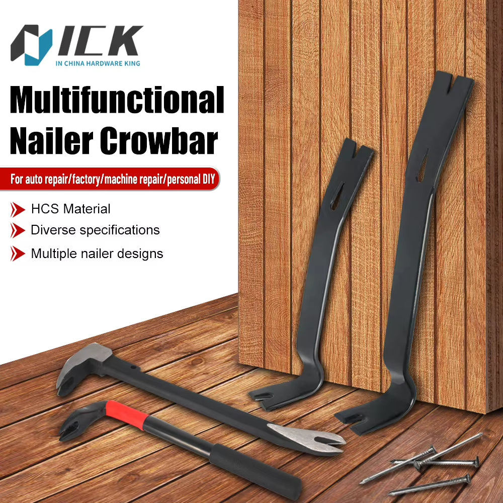 Oilfield Flat Pry Bar with Nail Puller Claw, High-Carbon Steel 12-15 in – image 2
