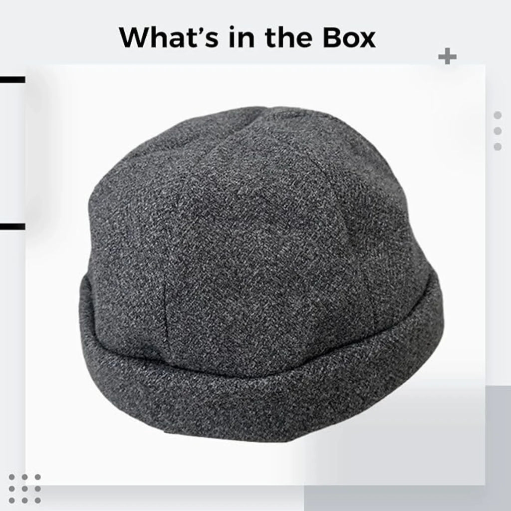 Brimless Landlord Beanie – Gray Wool Blend Knit Skull Cap – image 2