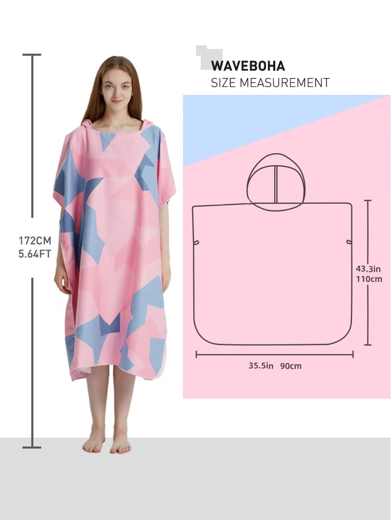 Hooded Microfiber Changing Poncho Towel for Surf, Swim and Travel – image 5