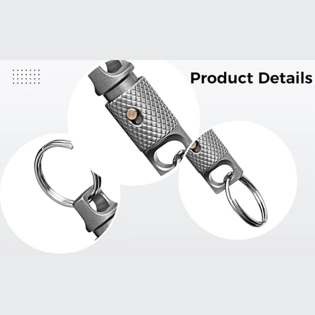Titanium Keychain – Quick-Release 360° Swivel Key Ring – image 3
