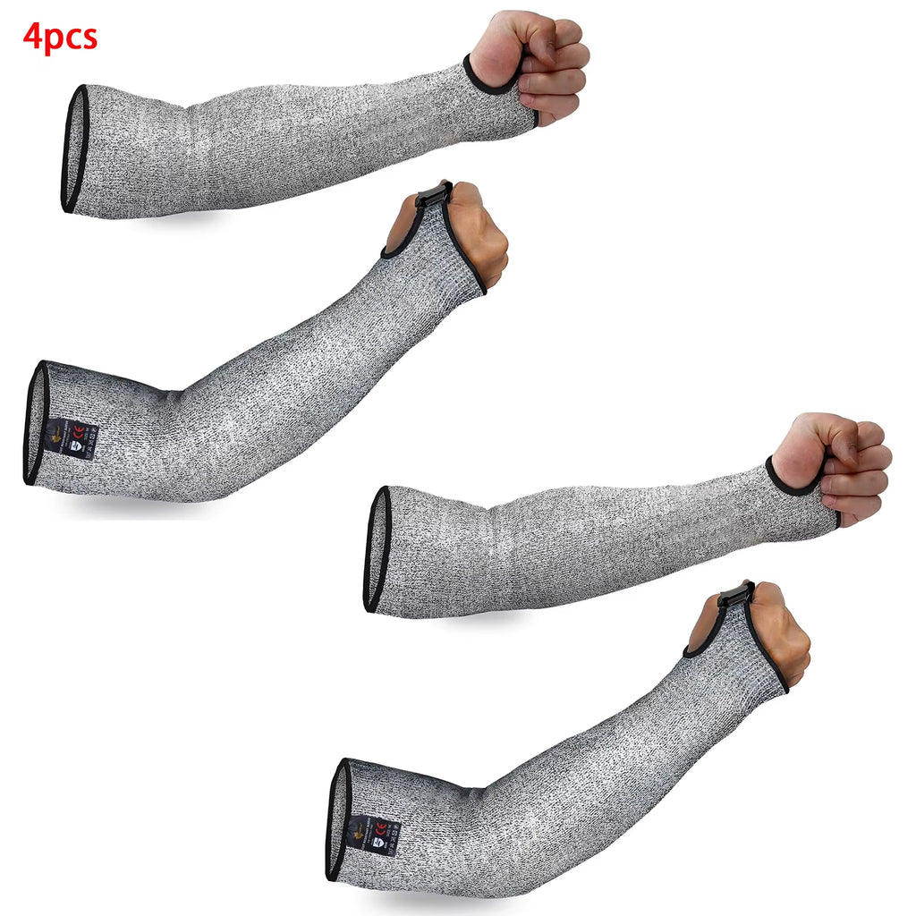 Work Safety Cut Resistant Arm Sleeves, HPPE Forearm Guards, 1 Pair – image 9