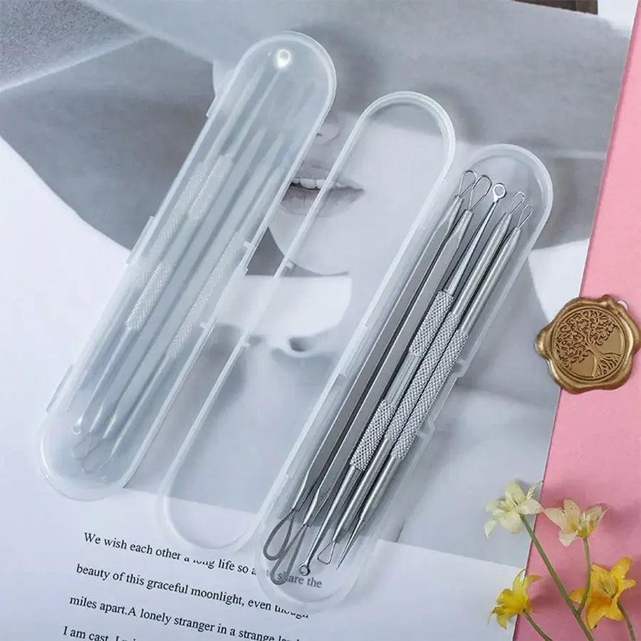 Blackhead Extractor Tool Kit Stainless Steel with Storage Box – image 7