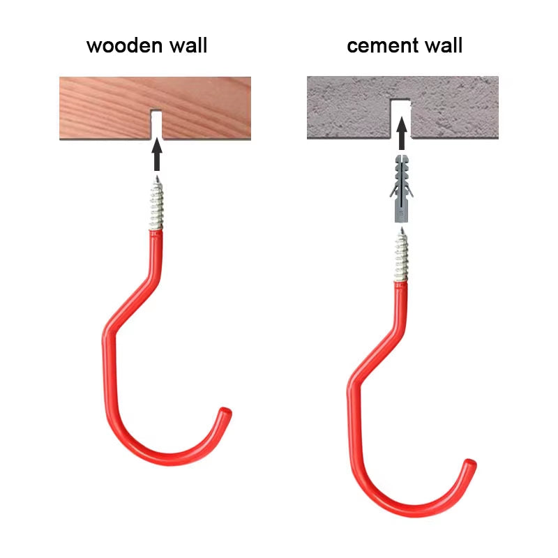 Heavy-Duty Screw-In Bike Hanger Hooks Set – image 4