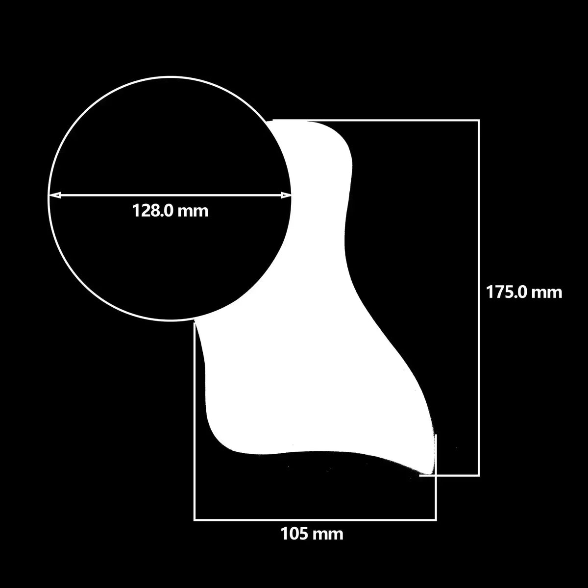 Rosewood Acoustic Guitar Pickguard with Shell Inlay – image 6