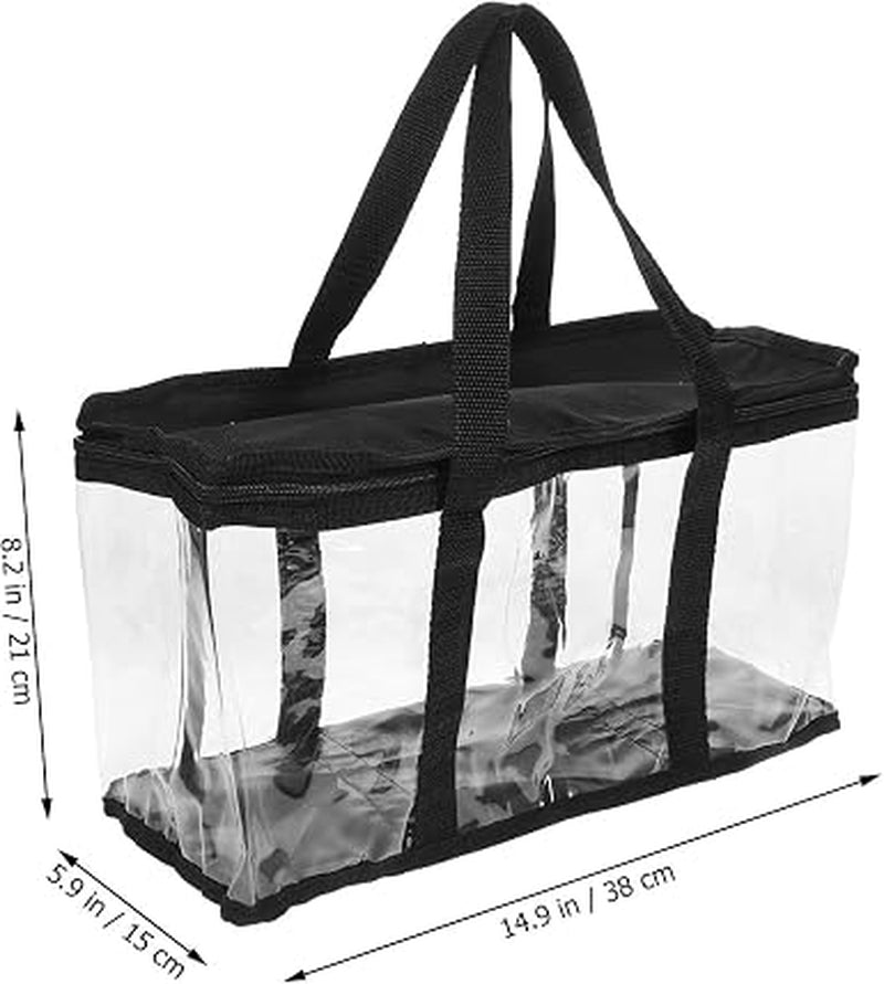 Clear Tote Bag – PVC and Oxford Handbag, 14.5 x 8.3 in – image 5