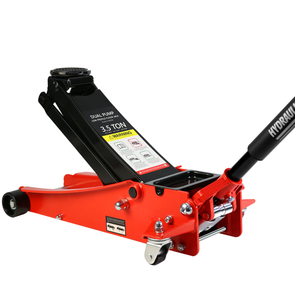 Floor Jack 3.5 Ton Low Profile Dual Piston, 4-21 in Lift Range