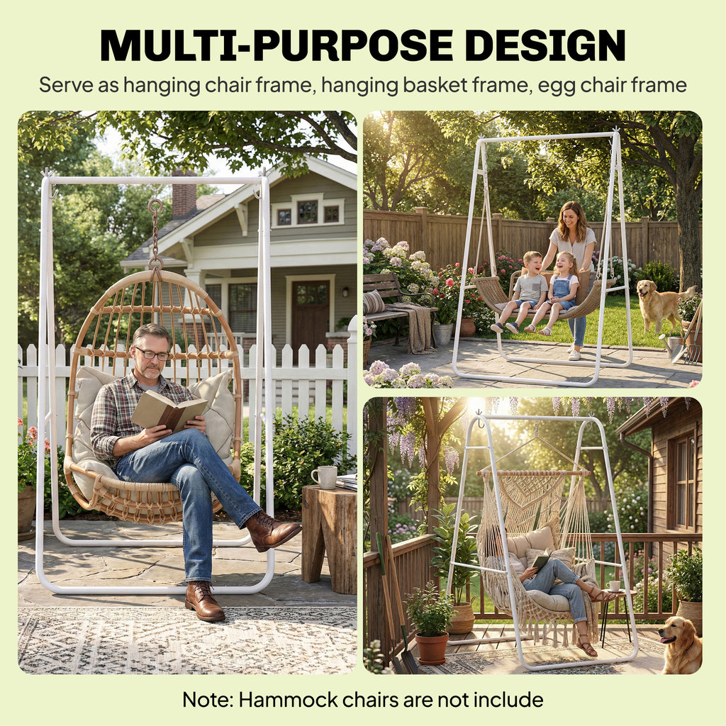 Hammock Chair Stand, Steel A-Frame for Hanging Egg Chair, 330 lb – image 5