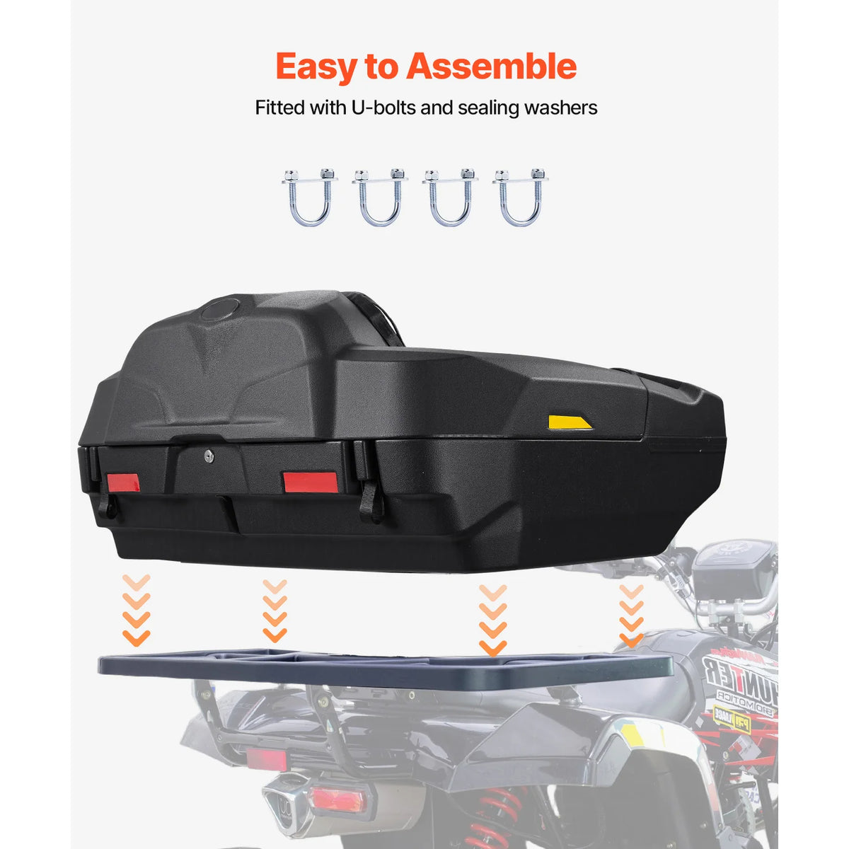 ATV Rear Cargo Box with Padded Seat and Backrest, Lockable – image 5