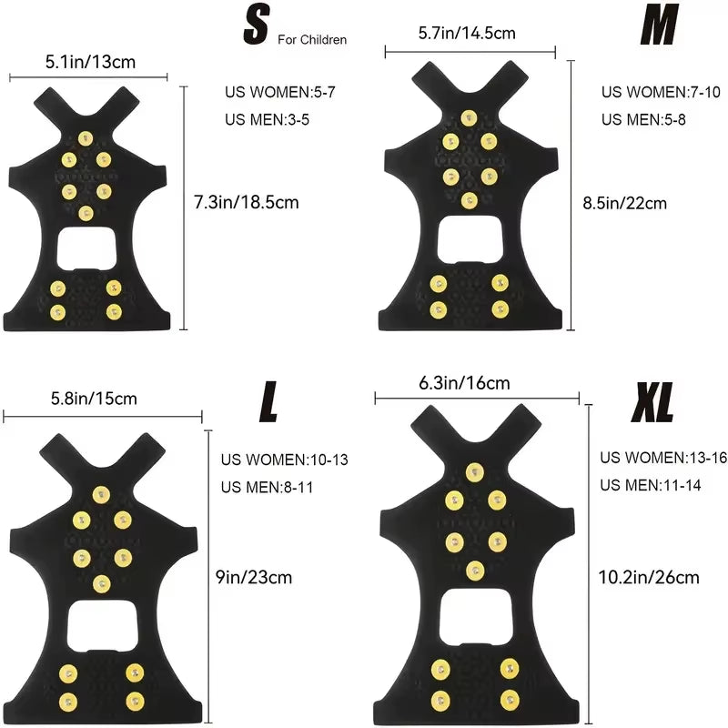 Ice Cleats for Shoes - 10-Stud Snow Grips, 1 Pair – image 6