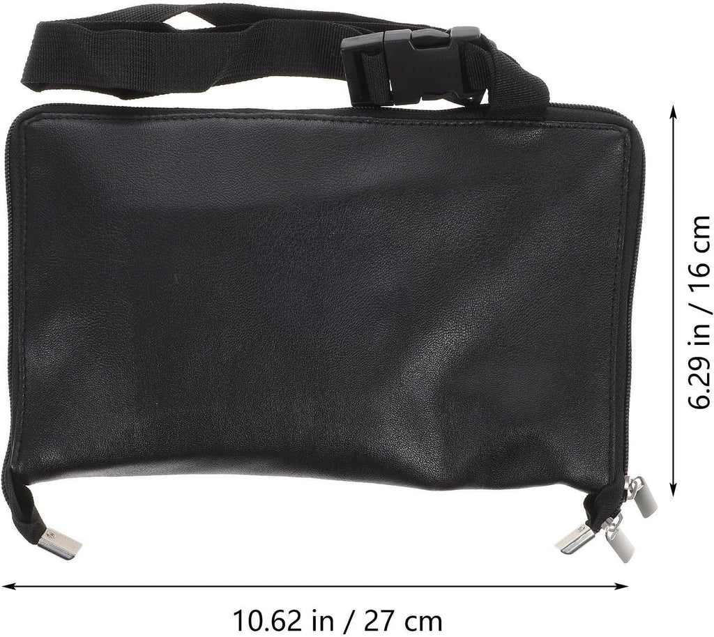 Makeup Brush Bag – PU Leather Brush Organizer with Belt Strap – image 8