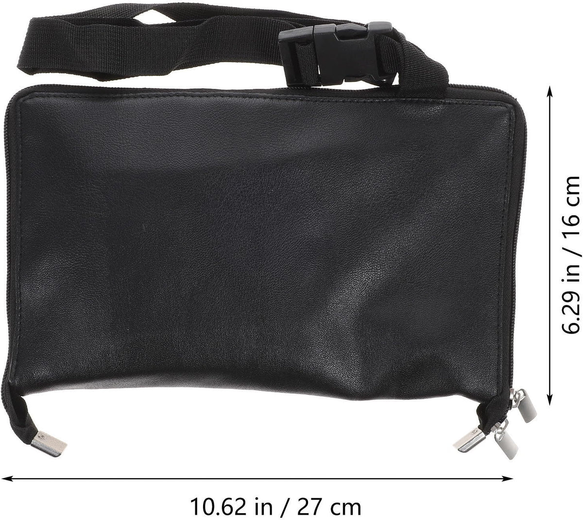 Makeup Brush Bag – PU Leather Brush Organizer with Belt Strap – image 8