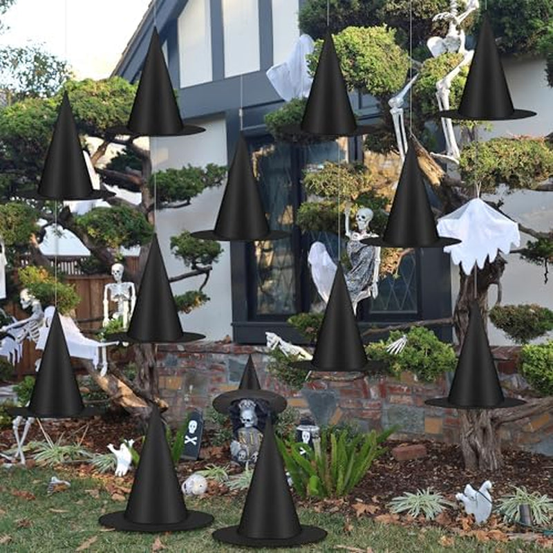 Hanging Witch Hats Halloween Decorations – 6, 9 or 18 Pack with Cord – image 6
