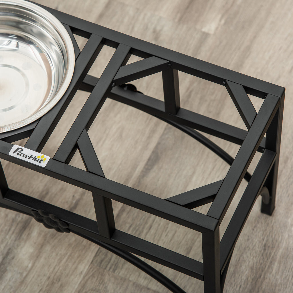 17" Double Stainless Steel Elevated Dog Bowl Feeding Station – image 8