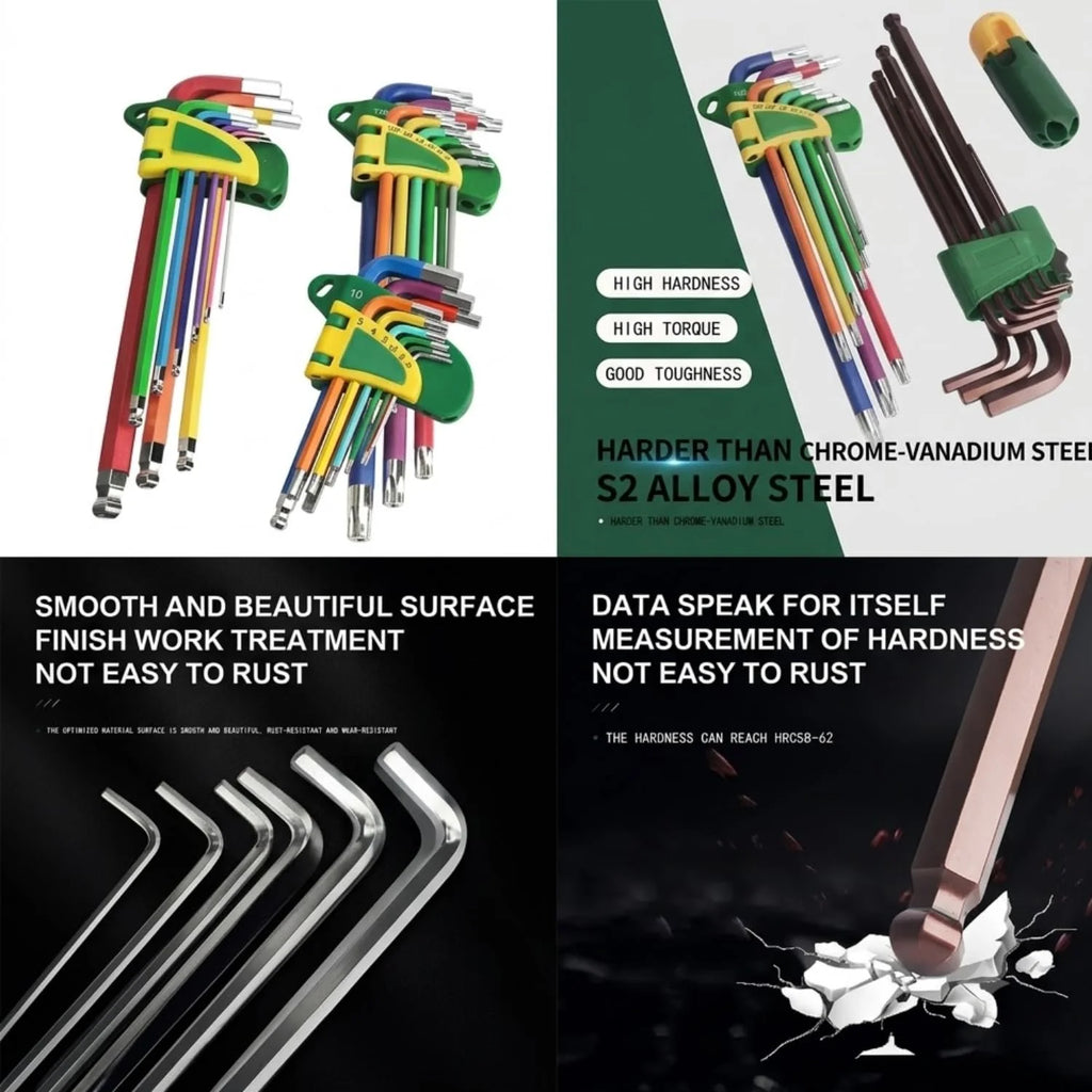 Ball End Hex Key Set – 9 Pc Extra-Long Metric Allen Keys – image 6