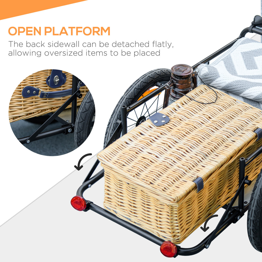Bike Cargo Trailer with Removable Storage Box, Foldable Steel Frame – image 5