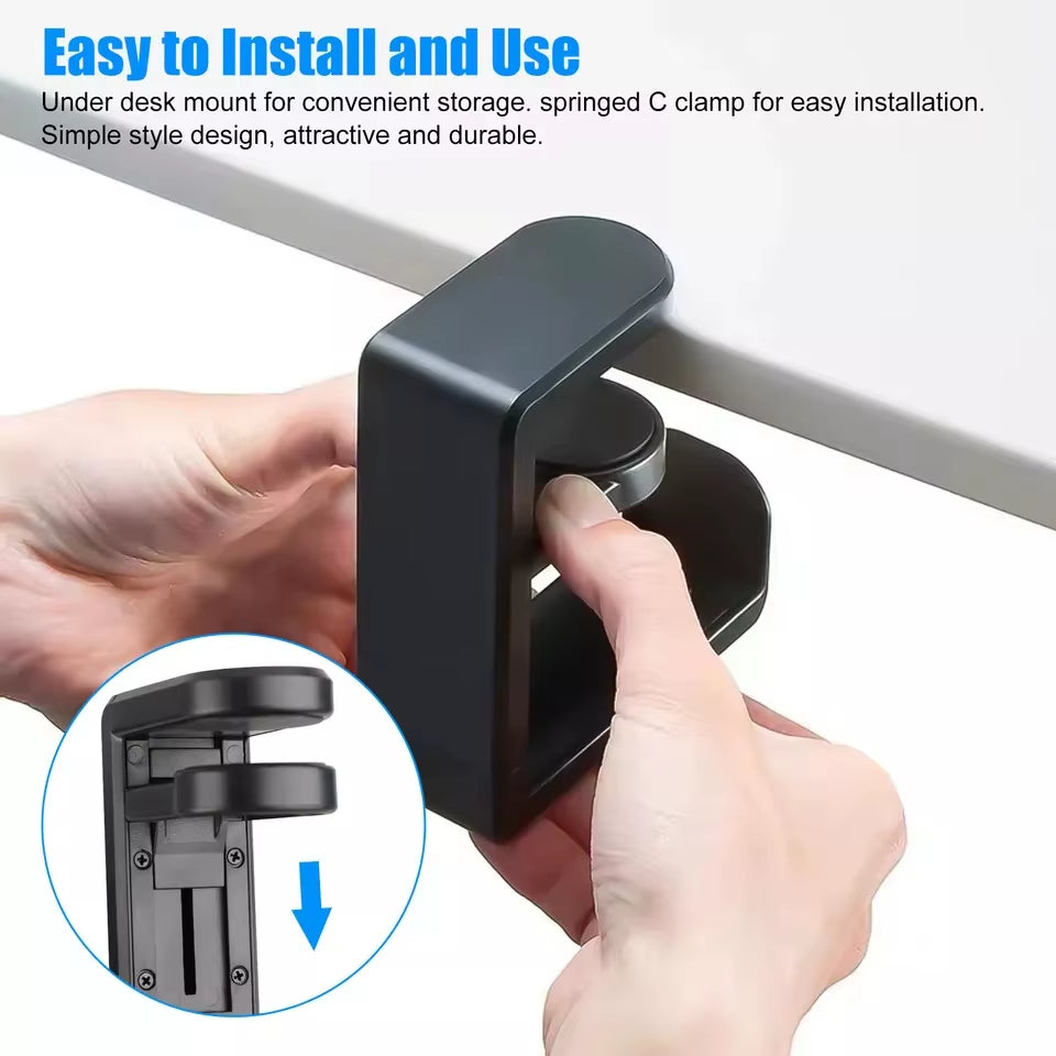 Headphone Stand Desk Clamp, 360 Rotating Hook – image 6