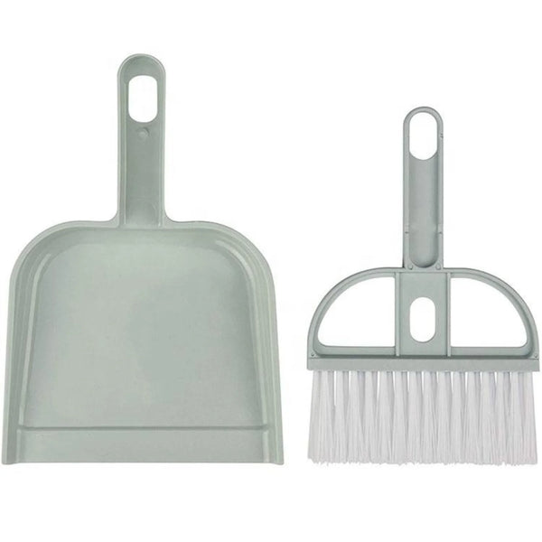 Mini Dustpan and Brush Set - Snap-Together Desktop Hand Broom