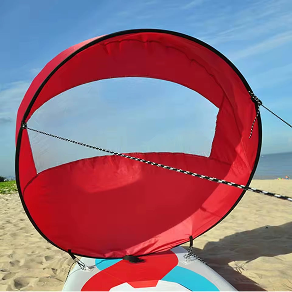 Kayak Downwind Sail Kit 42In Pop up Wind Paddle with Clear Window