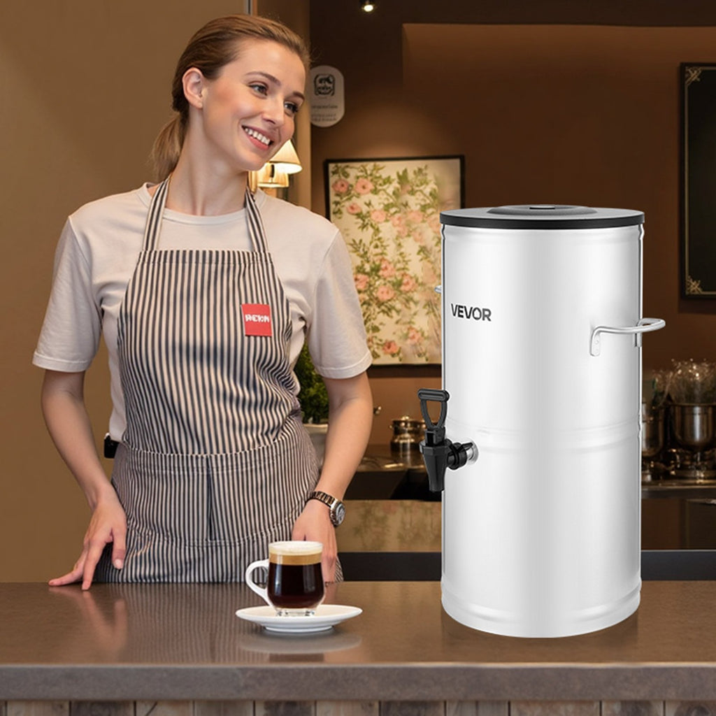 Iced Tea Dispenser 4 Gallon, 304 Stainless Steel Beverage Server – image 1