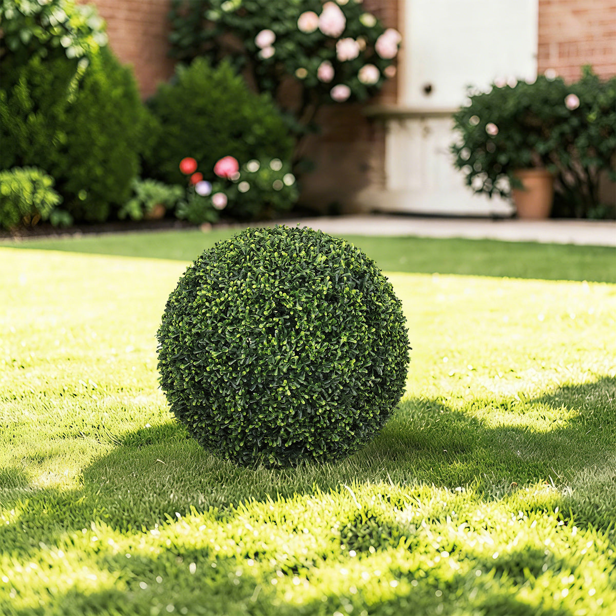 Artificial Boxwood Topiary Balls 2 Pack, 18.5 in Outdoor Decor