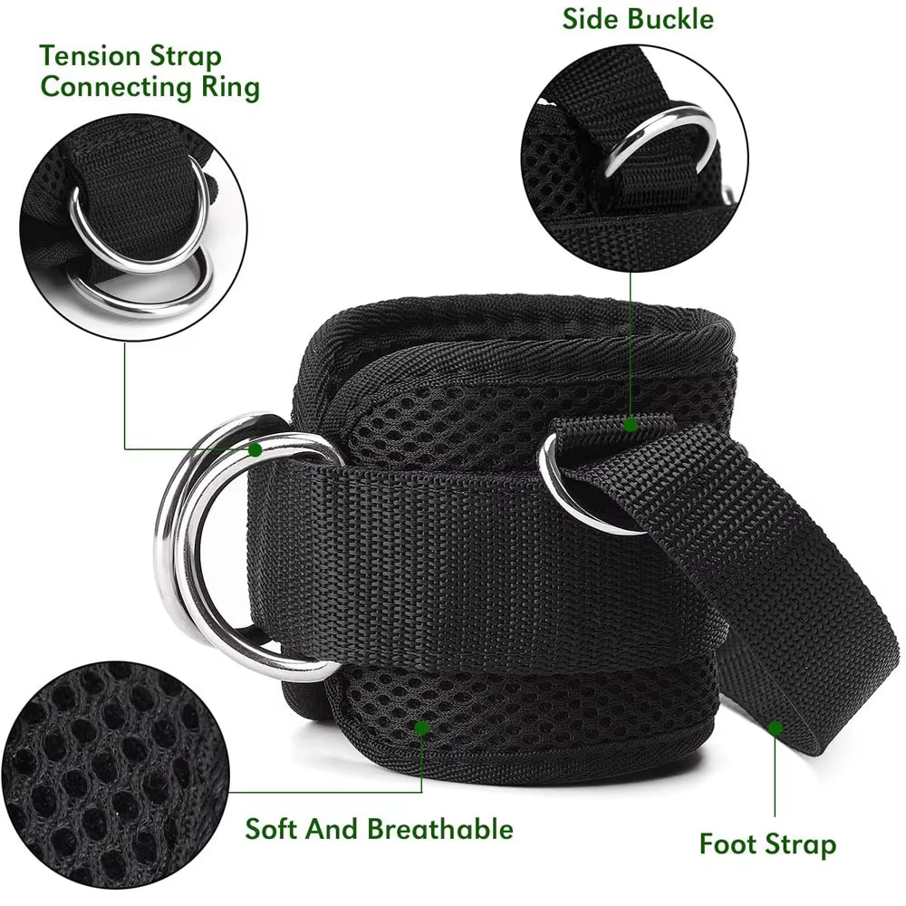 Ankle Straps for Cable Machine - Padded Gym Kickback Cuffs – image 5