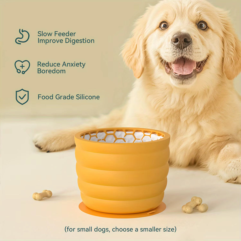 Silicone Slow Feeder Dog Bowl Cup - Anti-Slip, Small & Large Sizes – image 4