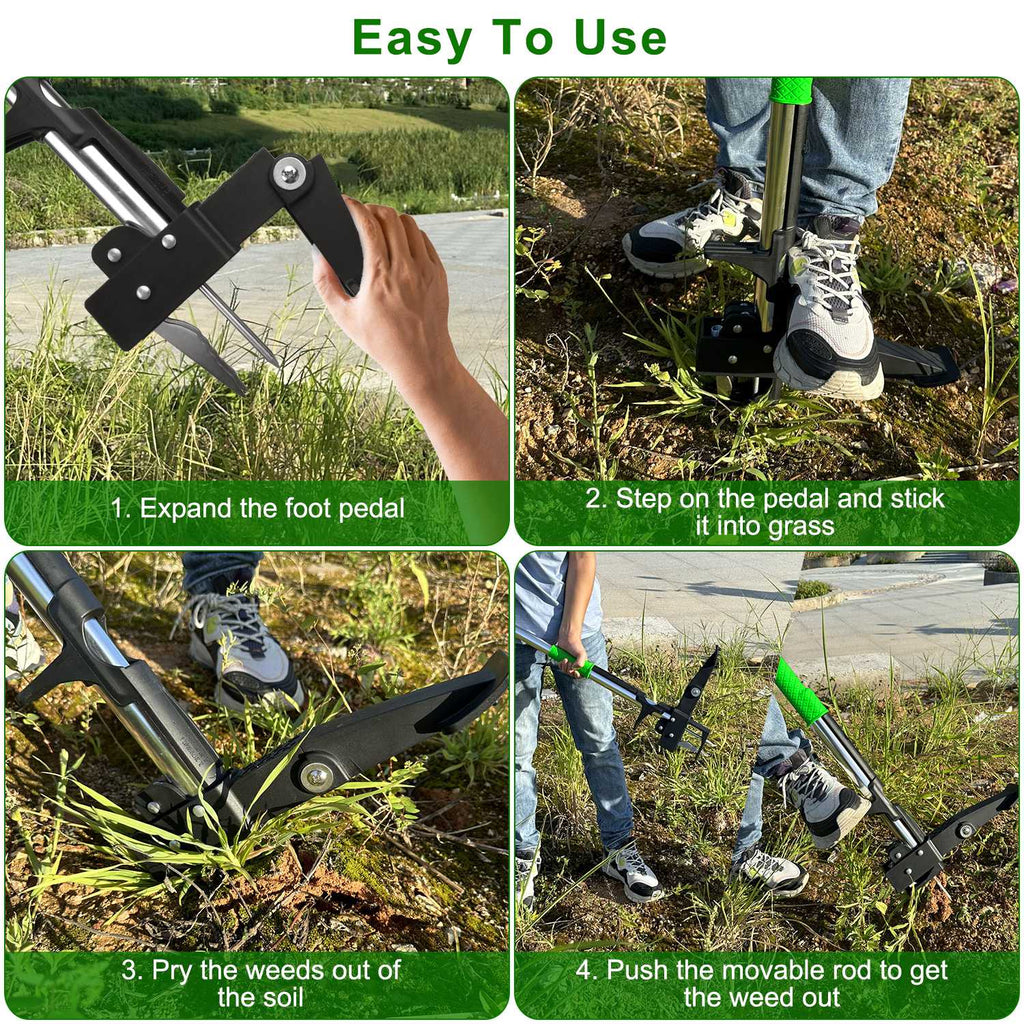 Stand Up Weed Puller - Aluminum Weeder Tool with 4 Claws – image 9