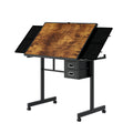 Jigsaw Puzzle Table for 1000 Pieces with Drawers, Cover and Wheels