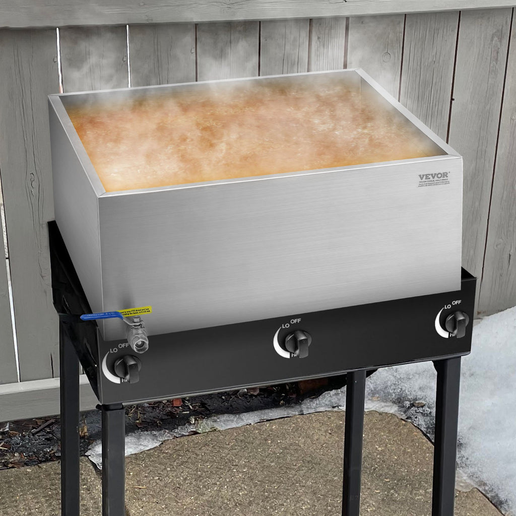Maple Syrup Evaporator Pan, 304 Stainless Steel with Valve