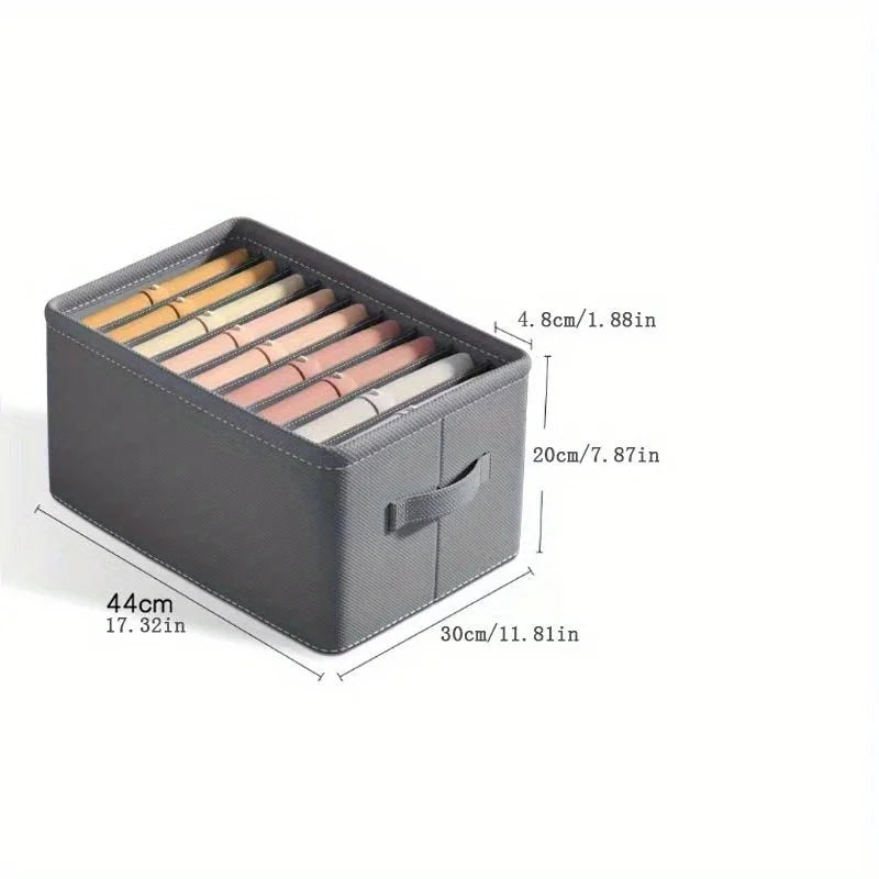 Foldable Fabric Closet Storage Box with Compartments – image 7