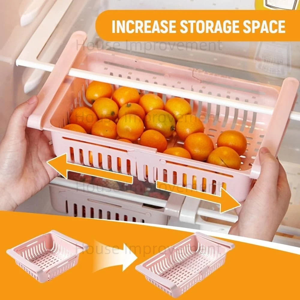 Adjustable Fridge Organizer Shelf – Expandable Storage Rack – image 3