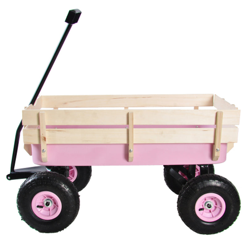 All Terrain Garden Wagon with Wood Railing and Air Tires, 176 lb – image 5