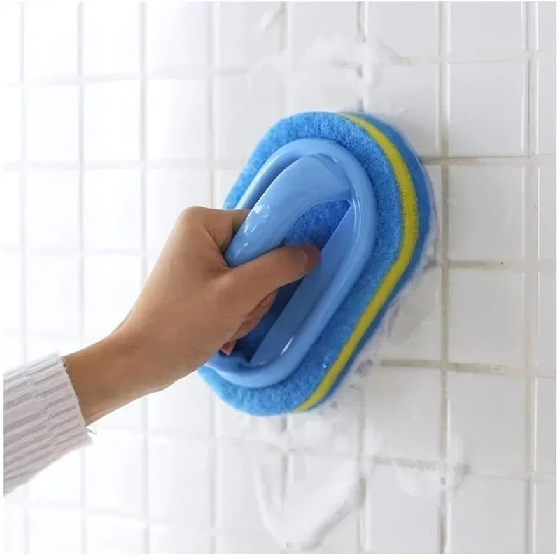 Handled Sponge Scrub Brush for Tub & Tile – image 3
