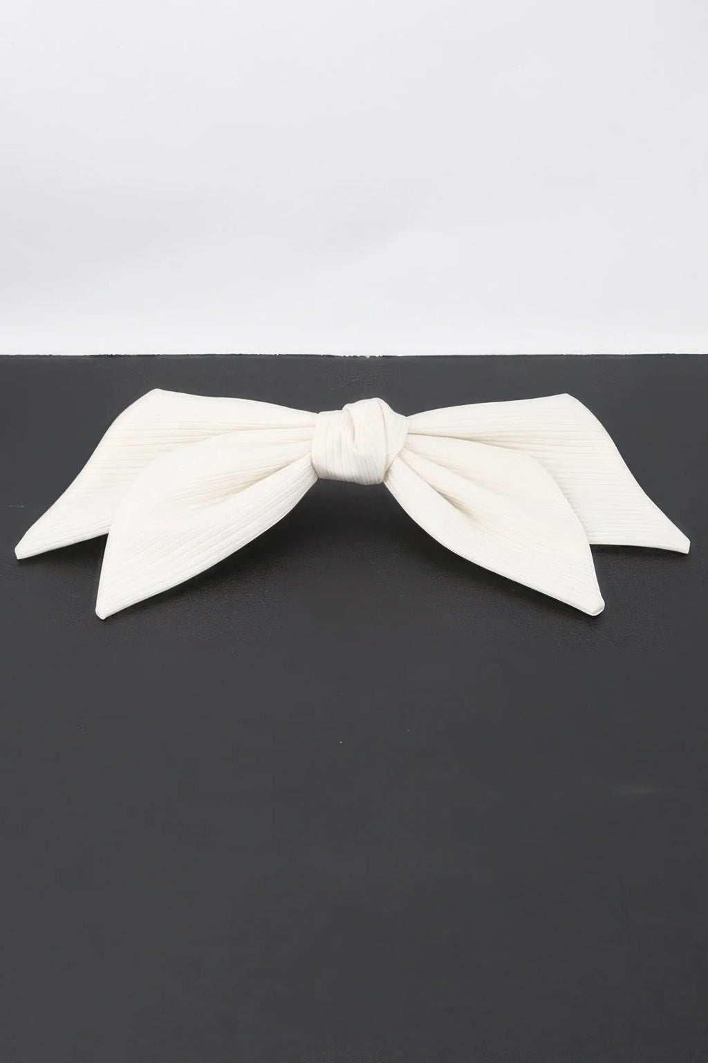 Hair Clip, Lined Ribbon Bow