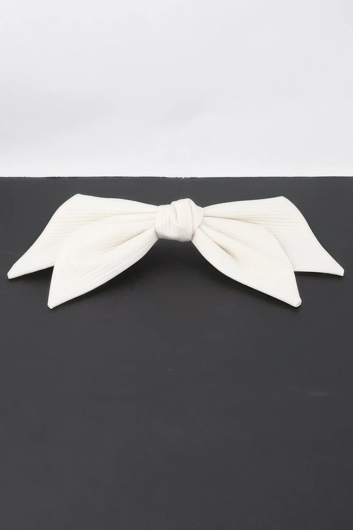Hair Clip, Lined Ribbon Bow